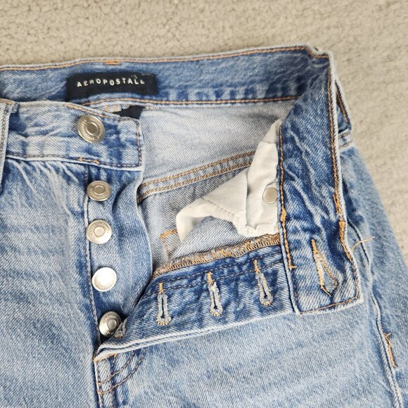 Aeropostale High Waist 90's Baggy Jeans Jr's 00 Ripped Button Fly Grunge Pants - Picture 4 of 11